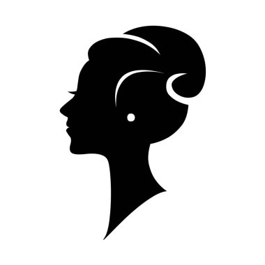 Bir kadının portresi ve silüeti.