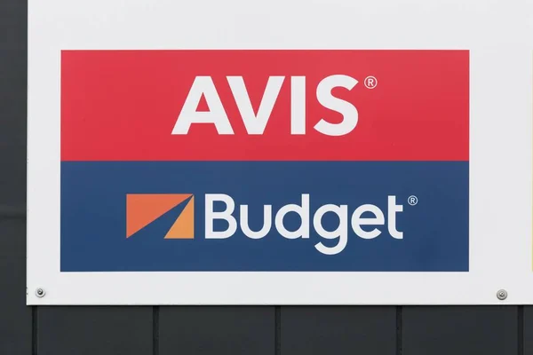 Billund Dänemark Februar 2019 Avis Budget Logo Einer Wand Avis — Stockfoto