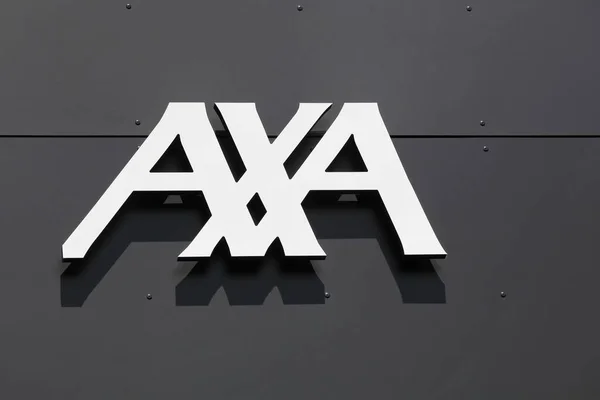 Villefranche Frankreich Mai 2021 Das Logo Der Axa Versicherung Einer — Stockfoto