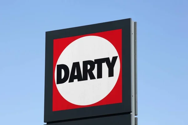 Вильфранш Франция Июля 2021 Года Логотип Дарти Вывеске Компания Darty — стоковое фото