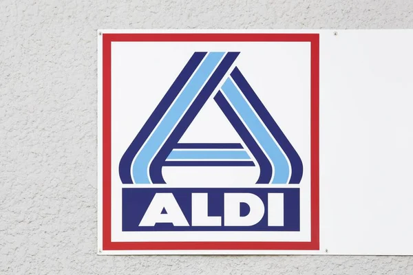 Anse Γαλλία Μαΐου 2021 Λογότυπο Aldi Τοίχο Aldi Είναι Μια — Φωτογραφία Αρχείου