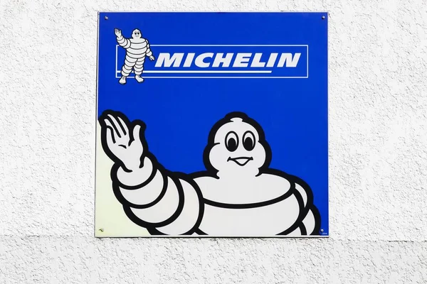 Jassans Francia Marzo 2020 Logo Michelin Una Parete Michelin Produttore — Foto Stock