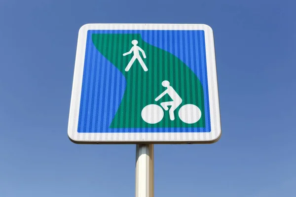 Señal Carril Bici Peatonal — Foto de Stock