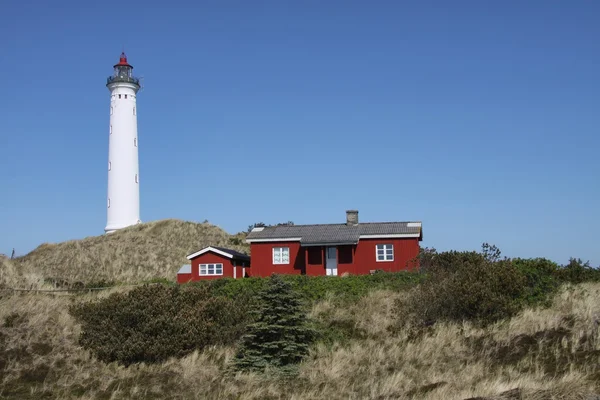 Lyngvig Lighthouse in Denmark — Stock Photo, Image