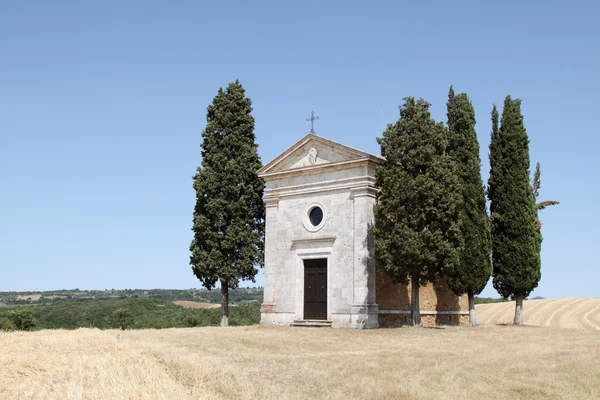 Chapel of Vitaleta in Tuscany — Stock Photo, Image
