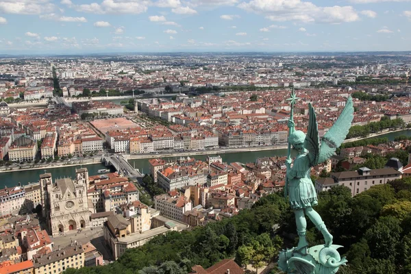 Utsikt över staden lyon — Stockfoto