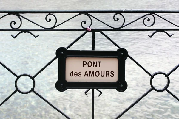 Ponte dell'Amore ad Annecy — Foto Stock