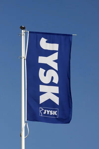 Señal de la tienda Jysk — Foto de Stock