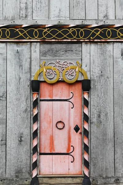 Door of the viking church in Moesgaard — Stock Photo, Image