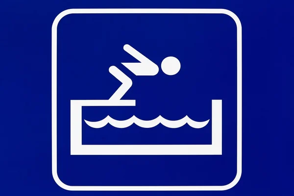 Swimming pool pictogram — 스톡 사진