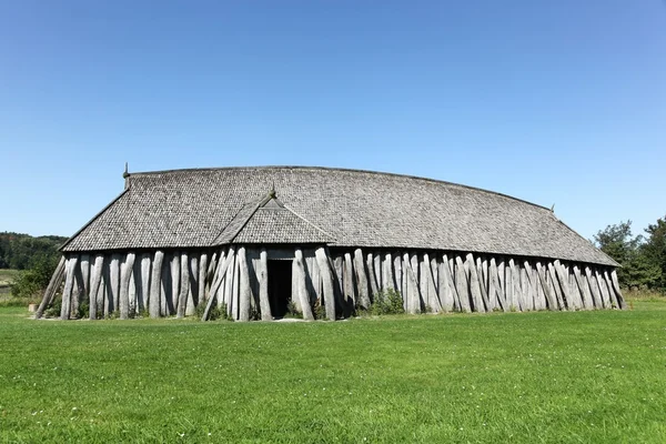 Viking hus i staden Hobro, Danmark — Stockfoto