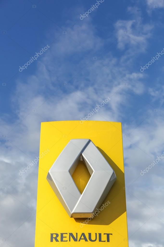 Horsens, Denmark - September 3, 2015: Renault logo. Renault is a french multinational automobile manufacturer established in 1899. The company produces a range of cars and vans
