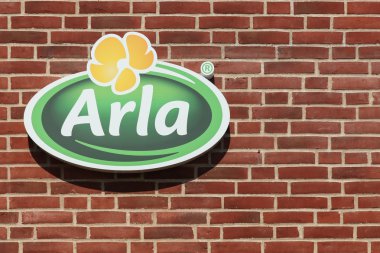 Bir tuğla duvar logosuna arla Foods
