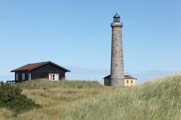 The grey lighthouse in Skagen — Stock Photo, Image