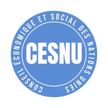 ECOSOC sembol simgesi CESNU conseil economique et social des Nations Unies in French language