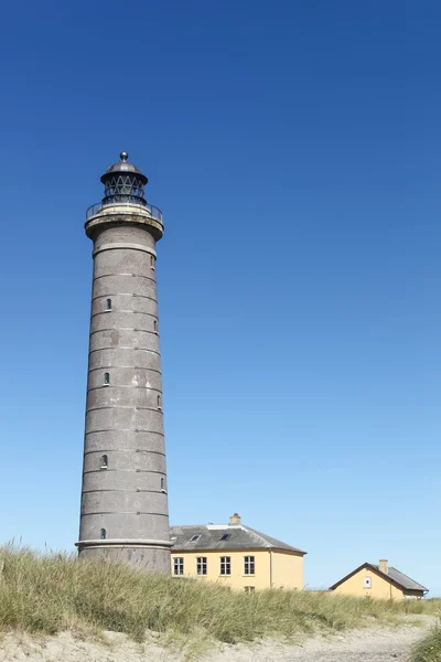 The grey lighthouse in Skagen — Stock Photo, Image