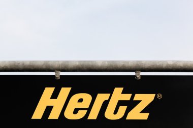 Hertz logo at Aarhus airport, Denmark
