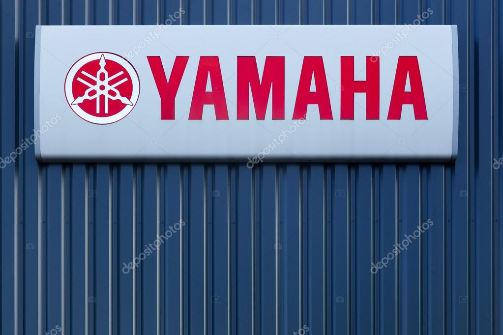 Lyon, France - September 20, 2015: Yamaha is a Japanese multinational corporation based in Japan with a very wide range of products and services like musical instruments, electronics, motorcycles and power sports equipment.