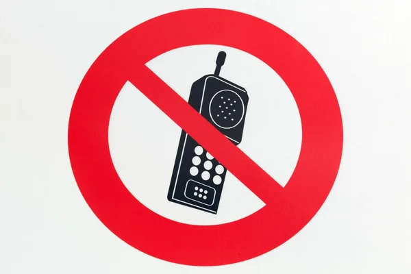 Kein Telefonschild — Stockfoto