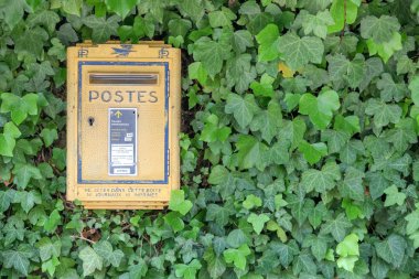 Eski sarı Fransız mektup