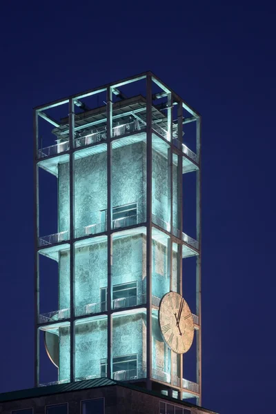 丹麦奥胡斯市政厅的时钟 — 图库照片