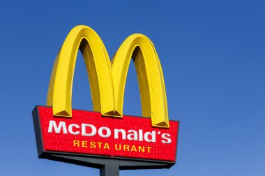 McDonald's logo on a pole clipart