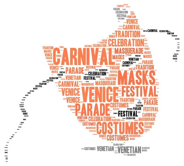 Carnival of Venice in Italy word cloud — Stock Photo, Image