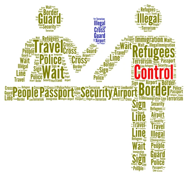 Immigration control concept word cloud illustration — Stock Photo, Image