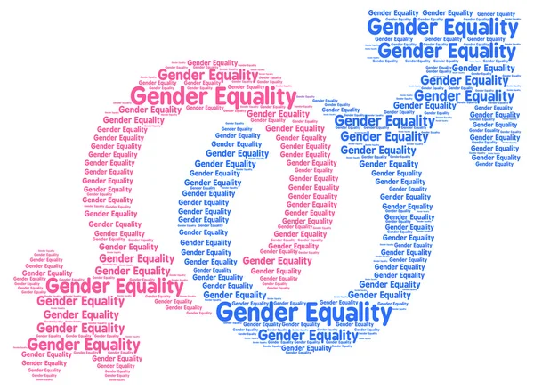 Férfiak és a nők nemi egyenlőség jel — Stock Fotó