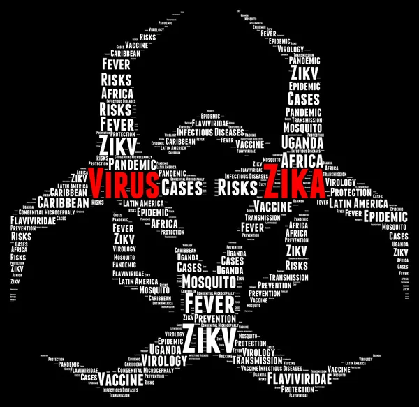 Concepto de nube de palabras virus Zika — Foto de Stock