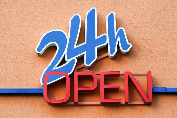 24 hours open — Stock Photo, Image