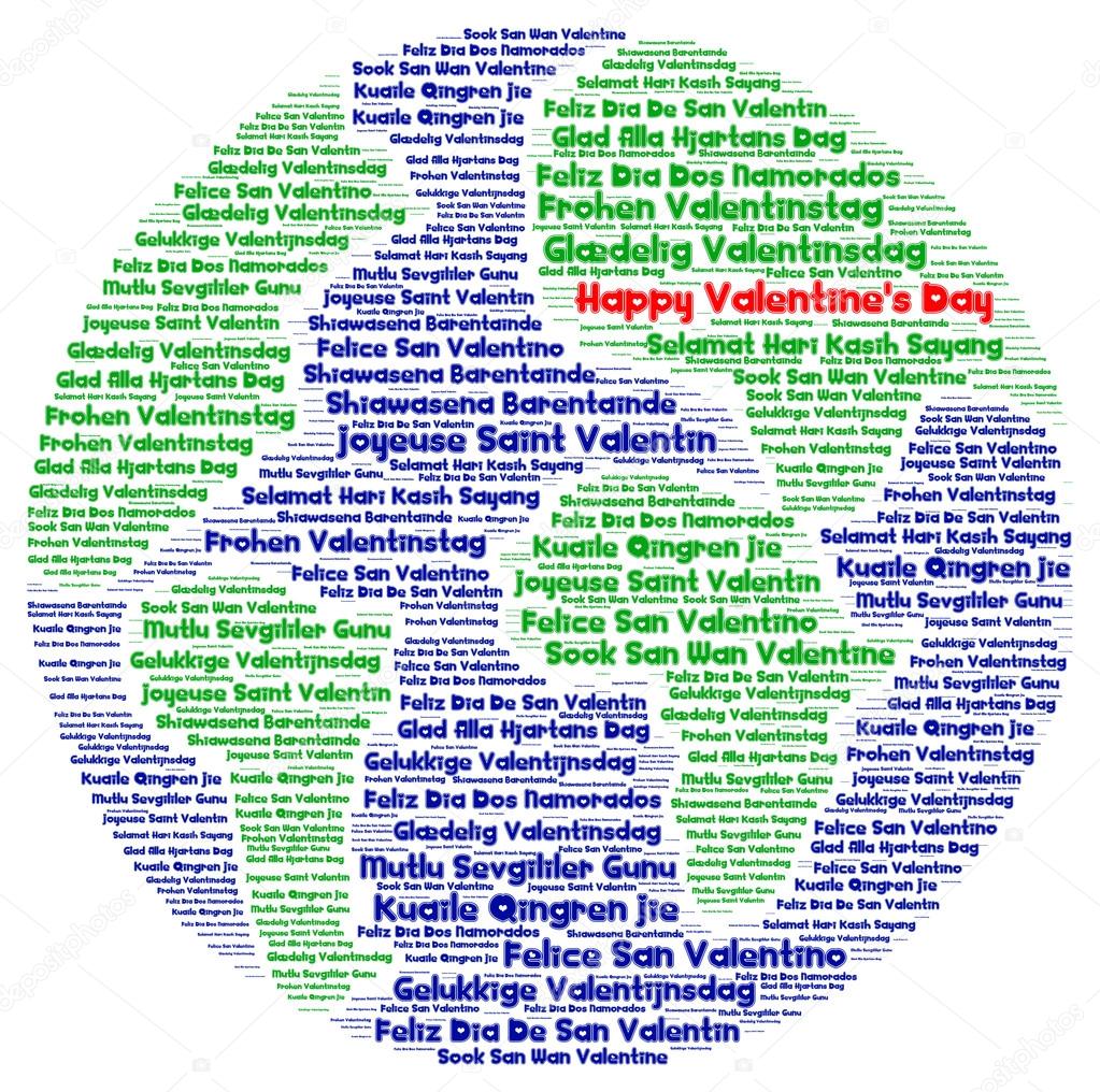 Happy valentine`s day in different languages stock illustration Happy Valentine's Day in different languages — Stock Photo © ricochet69
