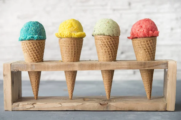 Морозиво Різних Фруктів — стокове фото