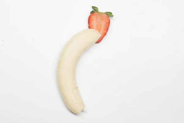 Φράουλα Μπανάνα Σεξουαλική Έννοια — Φωτογραφία Αρχείου