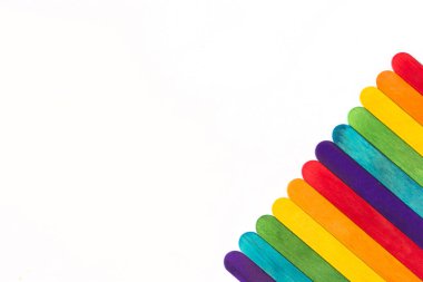 Kopya boşluklu lgbT arkaplan konsepti üst görünümü