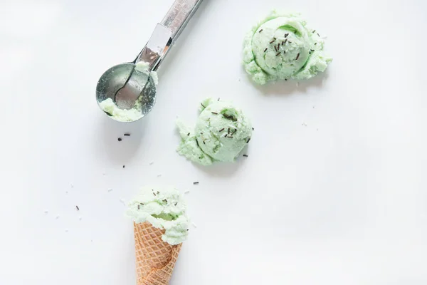 Ice Cream Mint Chocolate — Stock Photo, Image