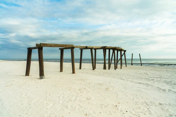 Rustykalne pier beach na Florydzie — Zdjęcie stockowe