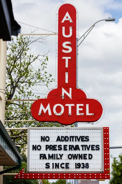 Austin motel schild — Stockfoto