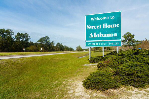 Alabama state sign