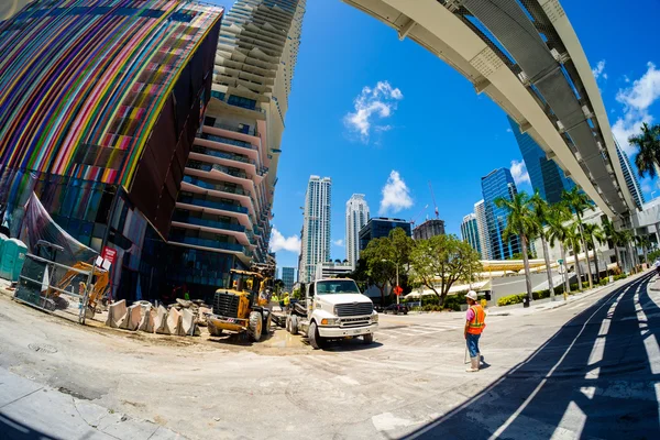 Downtown Miami bouw — Stockfoto