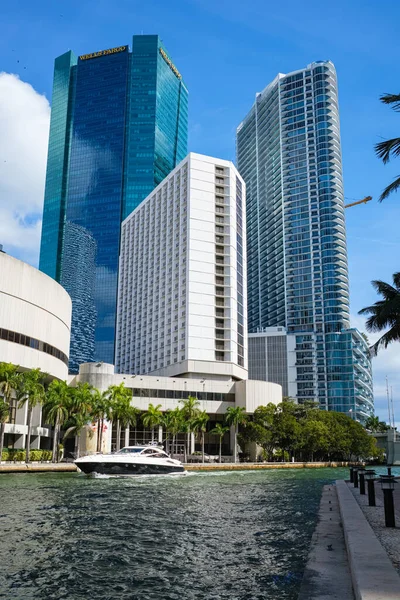 Miami Florida Usa Ledna 2021 Centrum Panorama Města Vysokými Mrakodrapy — Stock fotografie