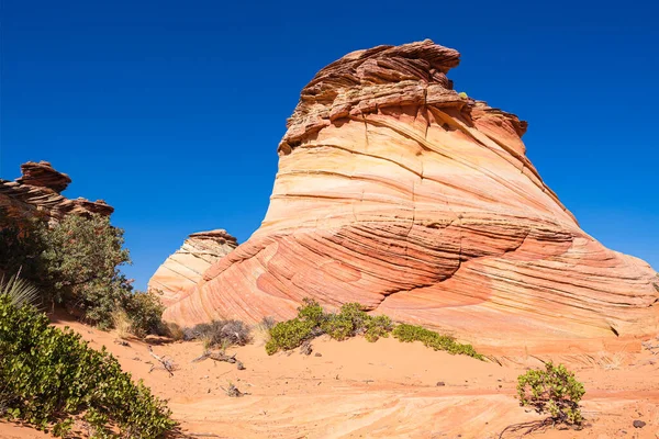 Piękny Krajobraz Formacje Skalne Coyote Buttes Południe Vermilion Cliffs National — Zdjęcie stockowe