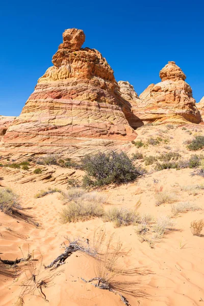 Beautiful Landscape Rock Formations Coyote Buttes South Vermilion Cliffs National — Stock Photo, Image