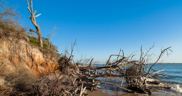 Strand erosie — Stockfoto