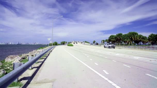 Rickenbacker Causeway — Stockvideo