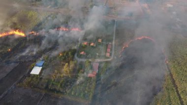 Tarıma ateş yakmak. Hava görünümü