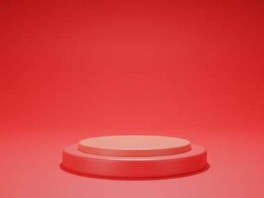 Ürün gösterimi için podyum, 3d resimleme.