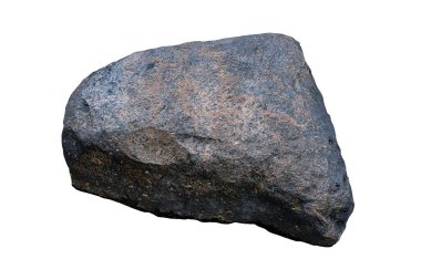 Beyaz arkaplanda izole kaya