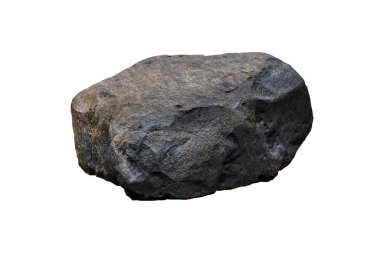 Beyaz arkaplanda izole kaya