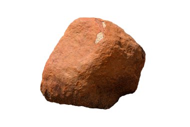 Beyaz arkaplanda izole kaya